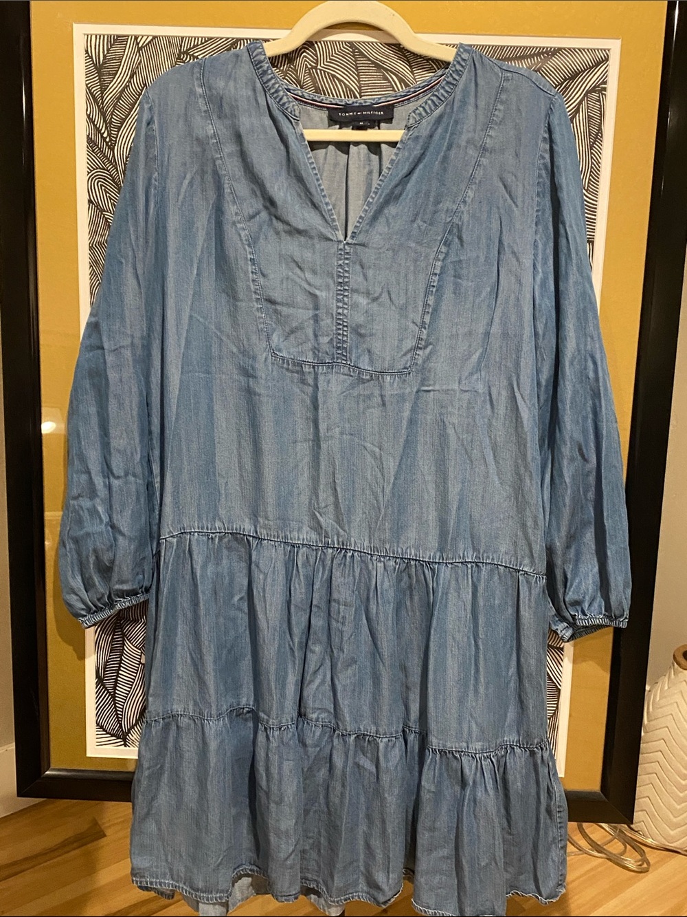 Tommy Hilfiger Light Blue Tiered Denim wash dress Sz. M